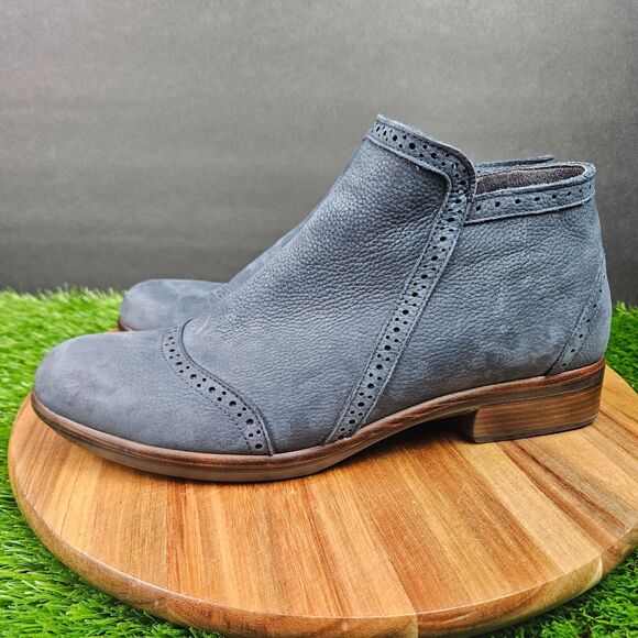 Naot Nefasi Boots Womens 10 EU 41 Blue Leather Ankle Booties Cap Toe Side Zip - Picture 5 of 12